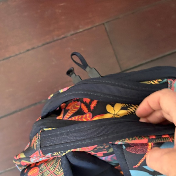 The North Face Black and Multicolor Leaf Print Backpack - Picture 9 of 12
